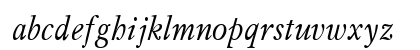 MyslNarrowC Italic Preview