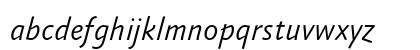 AbsaraSansTF-LightItalic Regular Lowercase Preview