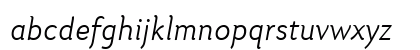 Otari Light Italic Lowercase Preview