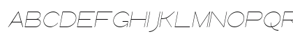 Queental Light Italic Lowercase Preview