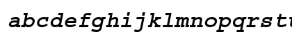 Courier Bold Oblique Lowercase Preview