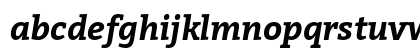 Bitter Bold Italic Lowercase Preview