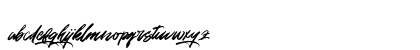 Gold Brush Regular Lowercase Preview