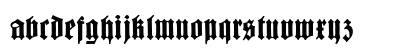 Barloesius Schrift Regular Lowercase Preview