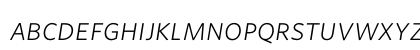 Whitney LightItalicSC Lowercase Preview
