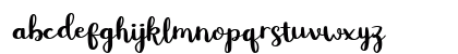 Betty Rose Free Regular Lowercase Preview