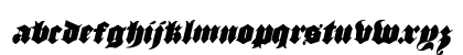 Lux Contra Tenebras Condensed Italic Lowercase Preview