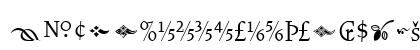 VendettaLightFractions Regular Lowercase Preview