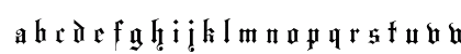 Hansa Gotisch UNZ1L Italic Lowercase Preview