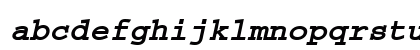 Courier Bold Italic Lowercase Preview