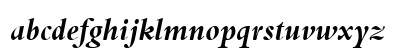Bembo BoldItalicOsF Lowercase Preview