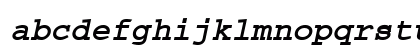 Sanskrit-Courier Bold Oblique Lowercase Preview