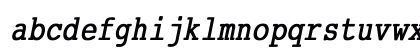 Courier Condensed Bold Italic Lowercase Preview