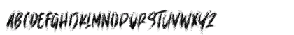 Horrible Brush Regular Lowercase Preview