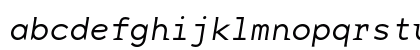 BaseMono Medium Italic Lowercase Preview
