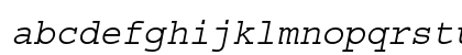 Courier Oblique Lowercase Preview