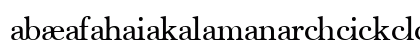 CK Woodbine Ligatures Regular Lowercase Preview