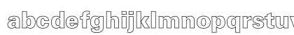 YUZurichK Hollow Regular Lowercase Preview