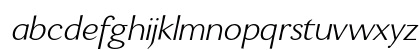 Enzia Light Italic Lowercase Preview