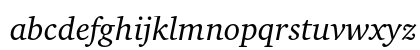 CharterITC Italic Lowercase Preview