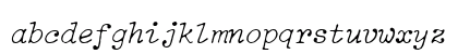 IBM Selectric Light Italic Lowercase Preview