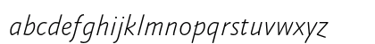 AbsaraSansTF-ThinItalic Regular Lowercase Preview