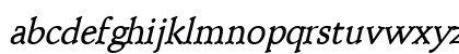 Schroeder BoldItalic Lowercase Preview