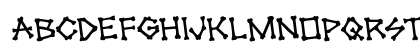 xBONES Rotated Regular Lowercase Preview