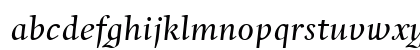 Whitenights LT Std It Regular Lowercase Preview