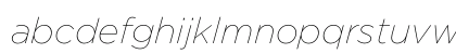 Gotham ThinItalic Lowercase Preview