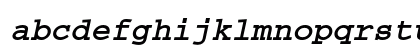 CourierC Bold Italic Lowercase Preview