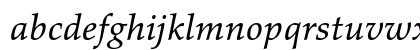 Palatino eText Italic Lowercase Preview