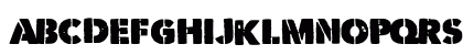 Vicious Stencil Regular Lowercase Preview