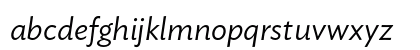 Ideal Sans Light Italic Lowercase Preview