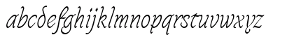 Caligraf Thin PERSONAL USE Regular Lowercase Preview