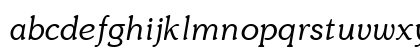 SueVermeer4 LightItalicSH Lowercase Preview