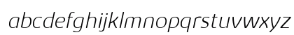 Kabrio Abarth ExtraLight Italic Lowercase Preview