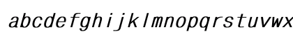 MonoCondensed Bold Italic Preview