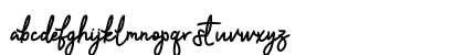 Zallia Free Regular Lowercase Preview