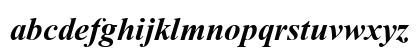 Turkish Times New Roman Bold Italic Lowercase Preview