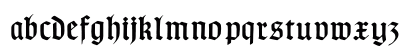 TypographerGotisch C Regular Lowercase Preview