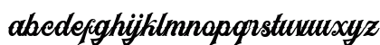 Black Jack Script Regular Lowercase Preview