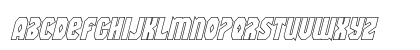 Warrior Nation Outline Italic Lowercase Preview