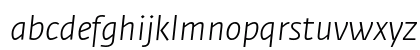Fedra Sans Light Italic Lowercase Preview