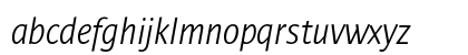 DendaNew LightItalic Lowercase Preview