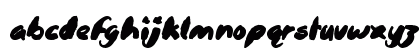 Black Brush Regular Lowercase Preview