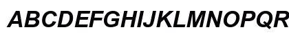 .VnArialH Bold Italic Lowercase Preview