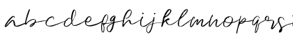 Signature Brush Regular Lowercase Preview