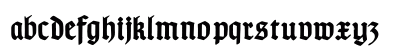 TypographerGotisch B Bold Lowercase Preview