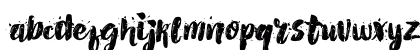AlexDirte Brush Font Regular Lowercase Preview